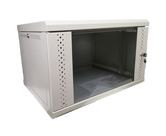 Шкаф настенный Eserver 4U 19" 600х350х284 (Ш*Г*В), сктекло, серая (ES-Е435G), изображение 3 Шкаф настенный Eserver 4U 19" 600х350х284 (Ш*Г*В), сктекло, серая (ES-Е435G), изображение 3