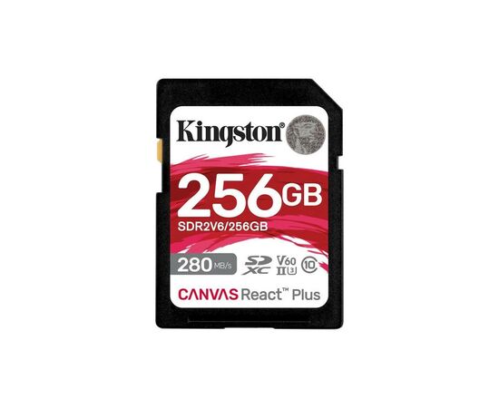 Карта памяти Kingston 256GB SDXC class 10 UHS-II U3 Canvas React Plus (SDR2V6/256GB)