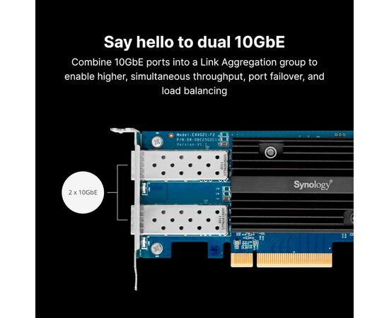 Мережева карта Synology E10G30-F2, зображення 5 Мережева карта Synology E10G30-F2, зображення 5