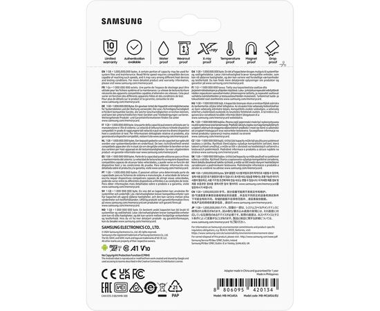 Карта памяти Samsung 64GB microSD class 10 UHS-I U3 V30 A2 EVO Plus (MB-MC64SA/EU), изображение 9