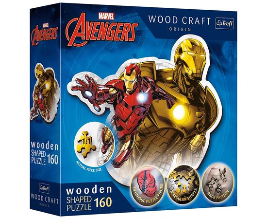 Пазл Trefl Wooden Marvel Heroes Отважный железный человек 160 элементов (5900511201833)