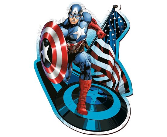 Пазл Trefl Wooden Marvel Heroes Бесстрашный Капитан Америка 160 элементов (5900511201949), изображение 2