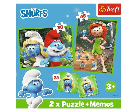 Пазл Trefl The Smurfs Смурфикам весело 2 in 1+memos (5900511936568), изображение 5 Пазл Trefl The Smurfs Смурфикам весело 2 in 1+memos (5900511936568), изображение 5