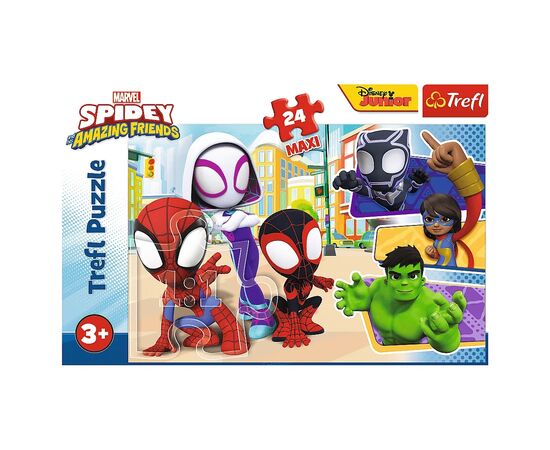 Пазл Trefl Maxi Spiderman Спайди и его друзья 24 элемента (5900511143485), изображение 3 Пазл Trefl Maxi Spiderman Спайди и его друзья 24 элемента (5900511143485), изображение 3