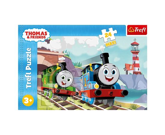 Пазл Trefl Maxi Thomas&Friends Том и Перси на рельсах 24 элемента (5900511143546), изображение 3 Пазл Trefl Maxi Thomas&Friends Том и Перси на рельсах 24 элемента (5900511143546), изображение 3