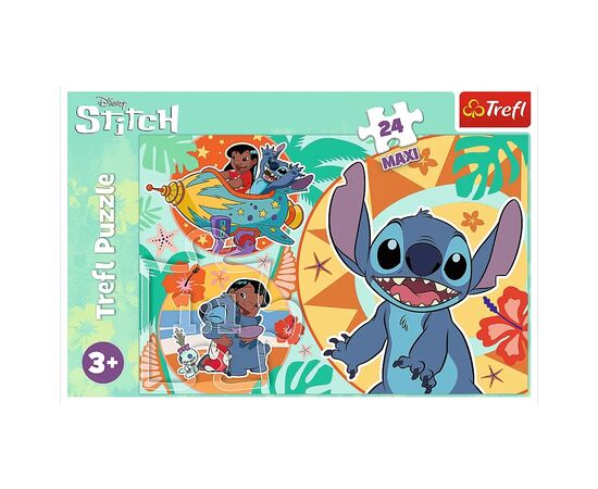 Пазл Trefl Maxi Lilo&Stitch Счастливый день 24 элемента (5900511143652), изображение 3 Пазл Trefl Maxi Lilo&Stitch Счастливый день 24 элемента (5900511143652), изображение 3