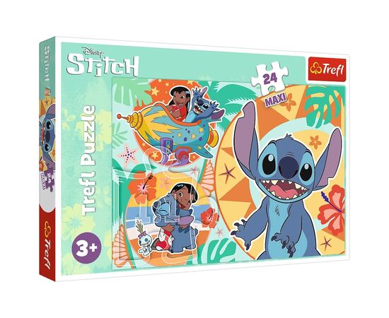 Пазл Trefl Maxi Lilo&Stitch Счастливый день 24 элемента (5900511143652)