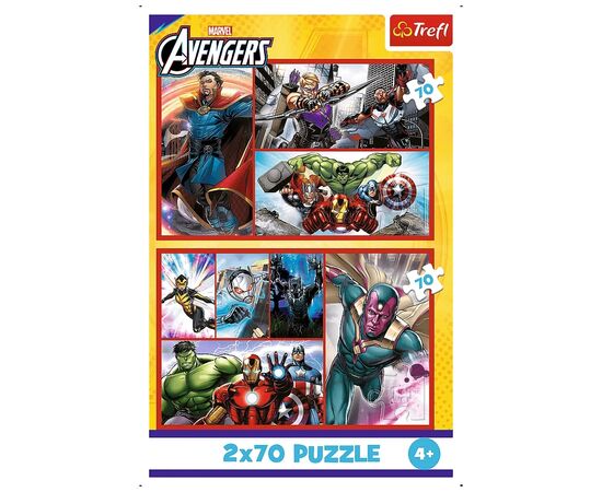 Пазл Trefl The Avengers Стать героем 2x70 (5900511344394), изображение 4 Пазл Trefl The Avengers Стать героем 2x70 (5900511344394), изображение 4