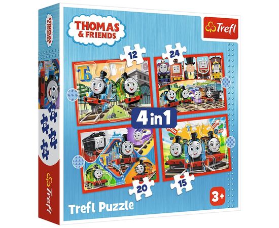 Пазл Trefl Thomas&Friends Удивительный Томас 4 in 1 (12, 15, 20, 24) элемента (5900511346190)