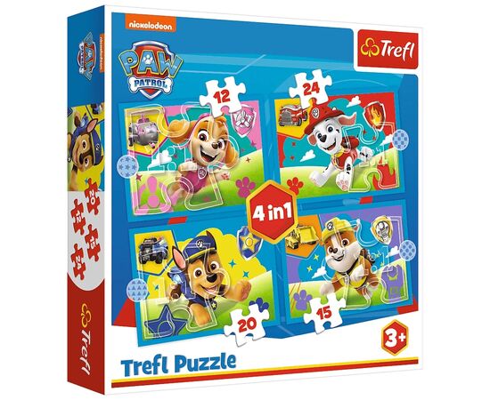 Пазл Trefl Paw Patrol Бегущий 4 в 1 (12, 15, 20, 24) элемента (5900511346282)