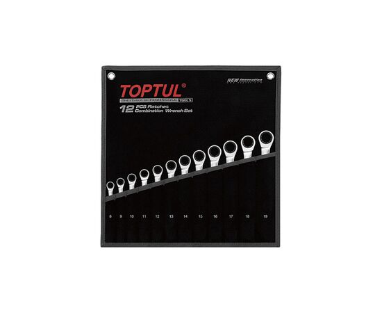 Ключ Toptul комбінований тріскачковий 8-19мм 12шт (GPAQ1202)