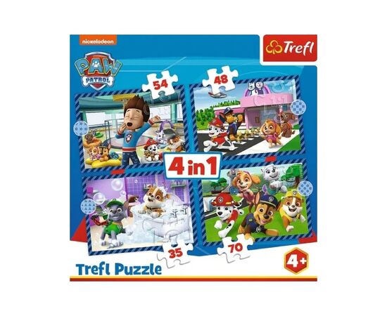 Пазл Trefl Paw Patrol Собачьи дела 4 in 1 (35, 48, 54, 70) элемента (5900511346503), изображение 6 Пазл Trefl Paw Patrol Собачьи дела 4 in 1 (35, 48, 54, 70) элемента (5900511346503), изображение 6