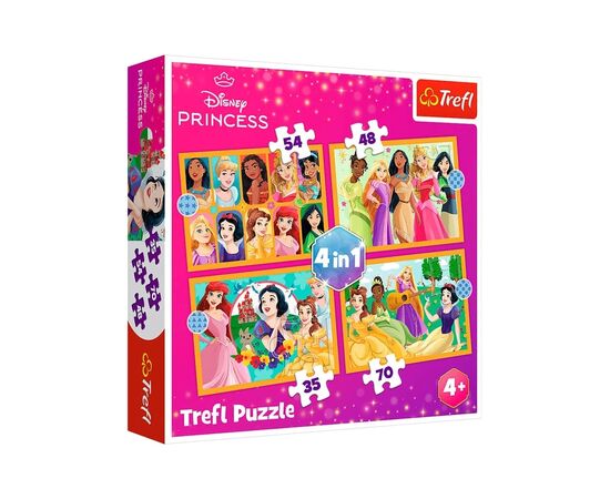 Пазл Trefl Princess Казкові історії 4 in 1 (35, 48, 54, 70) елемента (5900511346510)