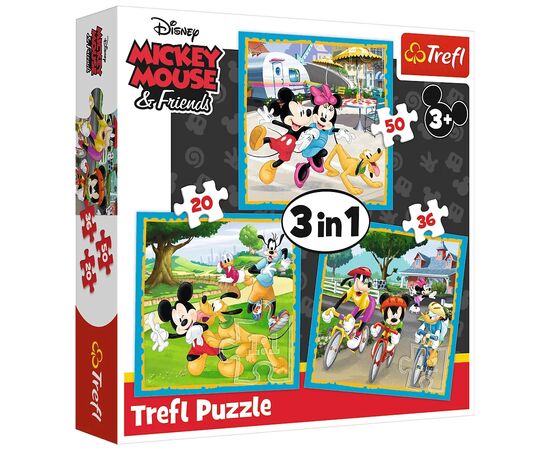 Пазл Trefl Mickey&friends Міккі з друзями 3 in1 (5900511348460)