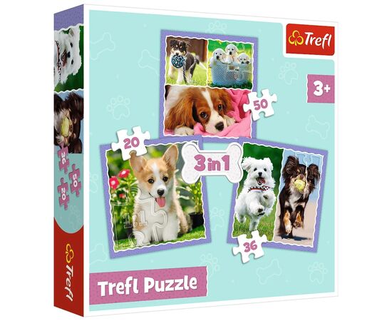 Пазл Trefl Милые собаки 3 in1 (5900511348545)