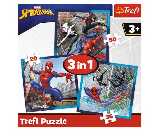 Пазл Trefl Spiderman Друзья-пауки 3 in1 (5900511348743), изображение 5 Пазл Trefl Spiderman Друзья-пауки 3 in1 (5900511348743), изображение 5
