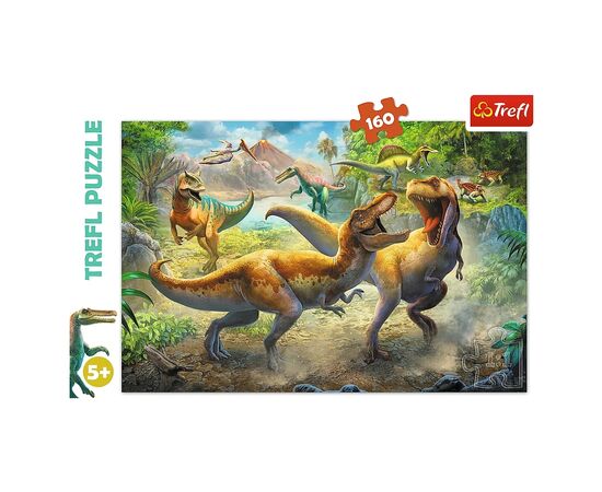 Пазл Trefl Борьба с тираннозаврами 160 элементов (5900511153606), изображение 2 Пазл Trefl Борьба с тираннозаврами 160 элементов (5900511153606), изображение 2