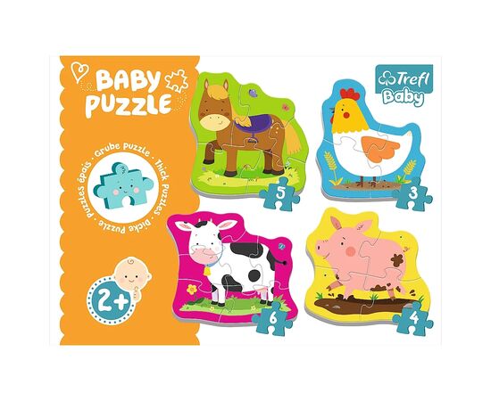 Пазл Trefl Baby Classic Животные на ферме (5900511360707), изображение 2 Пазл Trefl Baby Classic Животные на ферме (5900511360707), изображение 2