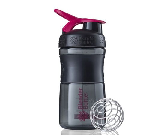 Шейкер спортивный BlenderBottle SportMixer Flip 20oz/590ml Black/Pink (SM 20oz Black/Pink), изображение 3 Шейкер спортивный BlenderBottle SportMixer Flip 20oz/590ml Black/Pink (SM 20oz Black/Pink), изображение 3