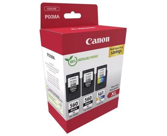 Картридж Canon PG-560/CL-561 XL 2xBK+Color, Multipack (3712C009), изображение 2 Картридж Canon PG-560/CL-561 XL 2xBK+Color, Multipack (3712C009), изображение 2