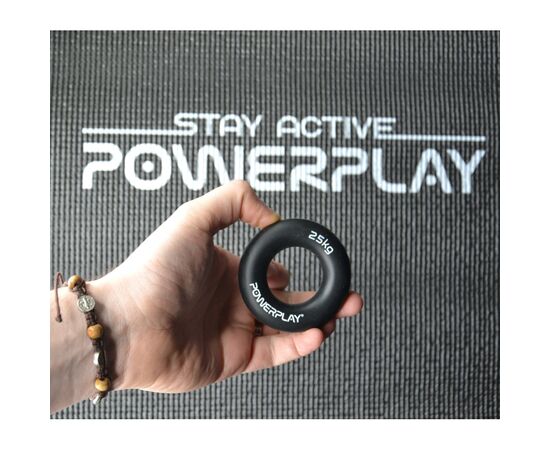 Эспандер PowerPlay PP-4324 Hand Grip Ring Hard 25 кг Чорний (PP_4324_25kg), изображение 6