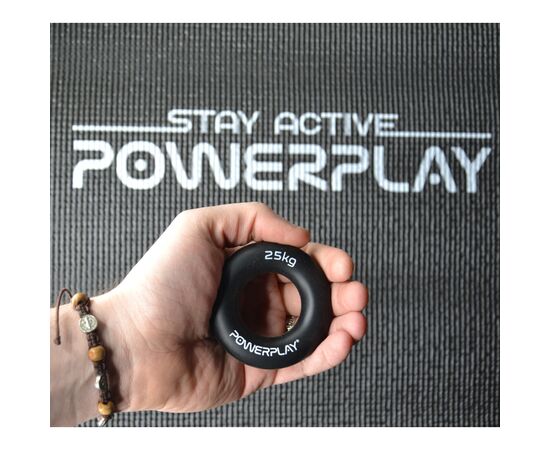 Эспандер PowerPlay PP-4324 Hand Grip Ring Hard 25 кг Чорний (PP_4324_25kg), изображение 8