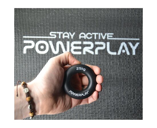 Эспандер PowerPlay PP-4324 Hand Grip Ring Hard 25 кг Чорний (PP_4324_25kg), изображение 9