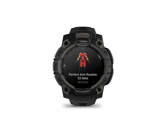 Смарт-часы Garmin Instinct 3, 45mm, AMOLED, Black Bezel with Black Band, GPS смарт-годинник (010-02936-00), изображение 2 Смарт-часы Garmin Instinct 3, 45mm, AMOLED, Black Bezel with Black Band, GPS смарт-годинник (010-02936-00), изображение 2