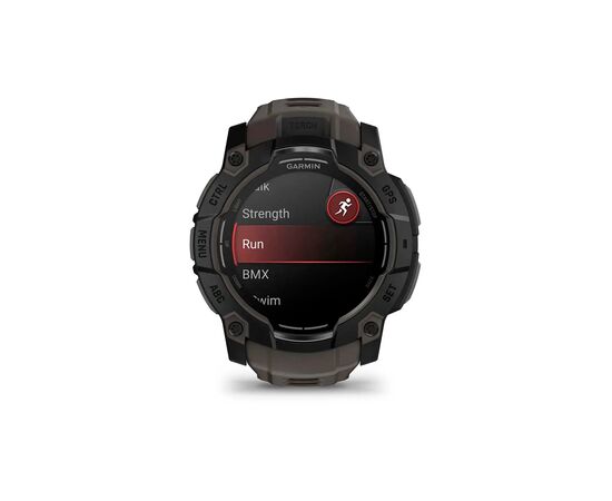 Смарт-часы Garmin Instinct 3, 50mm, AMOLED, Black Bezel with Charcoal Band, GPS смарт-годинник (010-03020-00), изображение 4 Смарт-часы Garmin Instinct 3, 50mm, AMOLED, Black Bezel with Charcoal Band, GPS смарт-годинник (010-03020-00), изображение 4