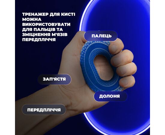 Эспандер PowerPlay PP-4333 Hand Grip Light 15 кг Блакитний (PP_4333_Blue_15kg), изображение 8