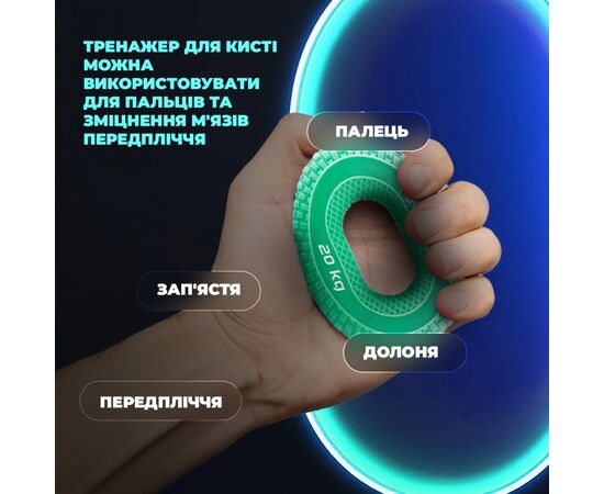 Эспандер PowerPlay PP-4333 Hand Grip Medium 20 кг Зелений (PP_4333_Green_20kg), изображение 6 Эспандер PowerPlay PP-4333 Hand Grip Medium 20 кг Зелений (PP_4333_Green_20kg), изображение 6