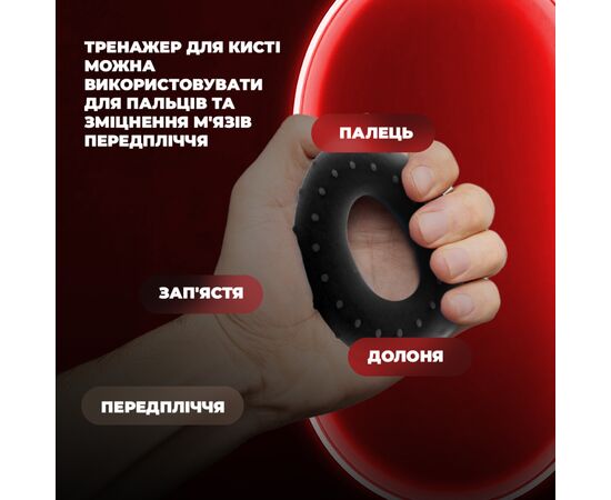 Эспандер PowerPlay PP-4338 Hand Grip Hard 30 кг Чорний (PP_4338_Black_30kg), изображение 8 Эспандер PowerPlay PP-4338 Hand Grip Hard 30 кг Чорний (PP_4338_Black_30kg), изображение 8
