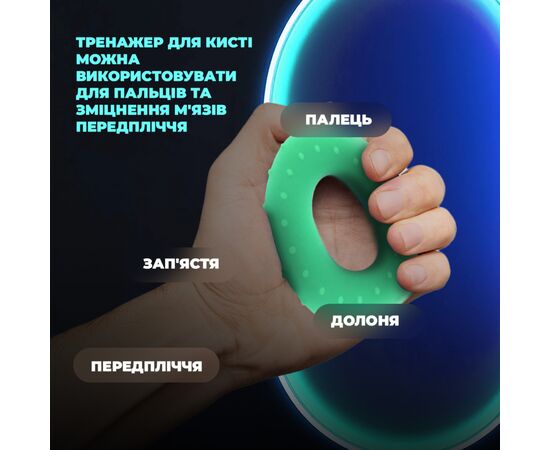 Эспандер PowerPlay PP-4338 Hand Grip Medium 20 кг Зелений (PP_4338_Green_20kg), изображение 7