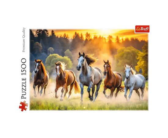 Пазл Trefl Дикие лошади 1500 элементов (5900511262155), изображение 3 Пазл Trefl Дикие лошади 1500 элементов (5900511262155), изображение 3