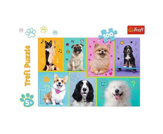 Пазл Trefl В мире собак 100 элементов (5900511164213), изображение 3 Пазл Trefl В мире собак 100 элементов (5900511164213), изображение 3