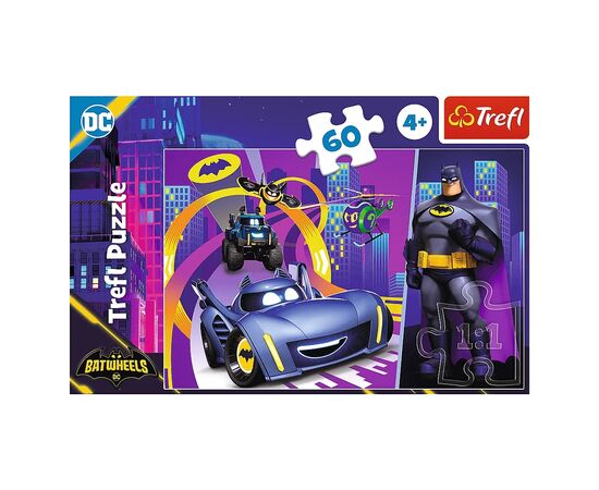 Пазл Trefl Batwheels Бэтмен и его машины 60 элементов (5900511174007), изображение 3 Пазл Trefl Batwheels Бэтмен и его машины 60 элементов (5900511174007), изображение 3