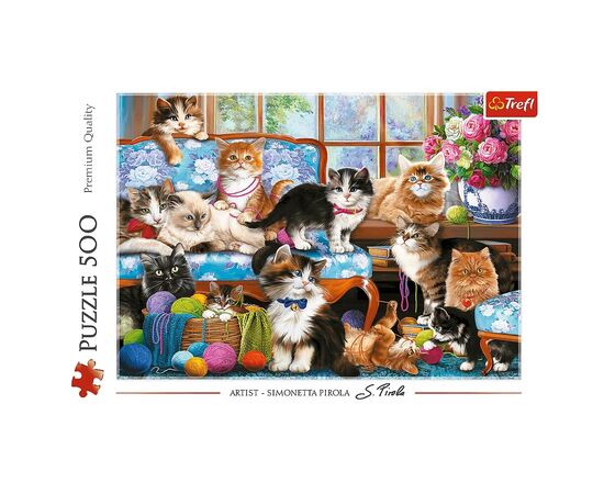 Пазл Trefl Кошачья семья 500 элементов (5900511374254), изображение 3 Пазл Trefl Кошачья семья 500 элементов (5900511374254), изображение 3