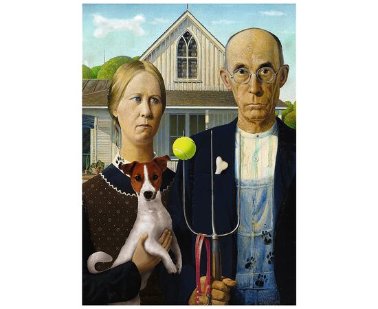 Пазл Trefl American Gothic:Собачье издание 500 элементов (5900511375268), изображение 2 Пазл Trefl American Gothic:Собачье издание 500 элементов (5900511375268), изображение 2