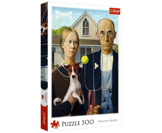 Пазл Trefl American Gothic:Собаче видання 500 елементів (5900511375268)