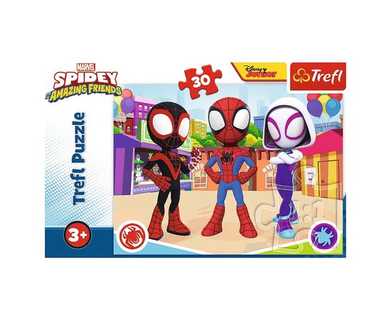 Пазл Trefl Spiderman Приключения Спайди и друзей 30 элементов (5900511182859), изображение 3 Пазл Trefl Spiderman Приключения Спайди и друзей 30 элементов (5900511182859), изображение 3