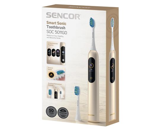 Электрическая зубная щетка Sencor SOC 5011GD (SOC5011GD), изображение 12 Электрическая зубная щетка Sencor SOC 5011GD (SOC5011GD), изображение 12