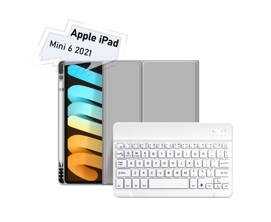Чехол для планшета BeCover with keyboard Apple iPad Mini 6 2021 Gray (712988)