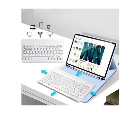 Чехол для планшета BeCover with keyboard Apple iPad Mini 6 2021 Light Blue (712989), изображение 4 Чехол для планшета BeCover with keyboard Apple iPad Mini 6 2021 Light Blue (712989), изображение 4