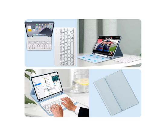 Чехол для планшета BeCover with keyboard Apple iPad Mini 6 2021 Light Blue (712989), изображение 7 Чехол для планшета BeCover with keyboard Apple iPad Mini 6 2021 Light Blue (712989), изображение 7