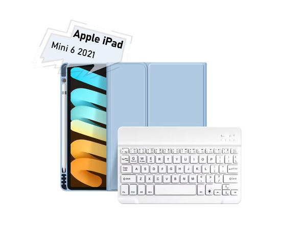 Чохол до планшета BeCover with keyboard Apple iPad Mini 6 2021 Light Blue (712989)