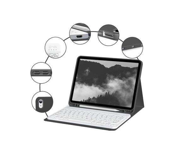 Чехол для планшета BeCover with keyboard Apple iPad Mini 7 2024 Black (712992), изображение 3 Чехол для планшета BeCover with keyboard Apple iPad Mini 7 2024 Black (712992), изображение 3