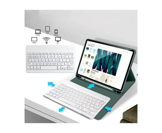Чохол до планшета BeCover with keyboard Apple iPad Mini 7 2024 Dark Green (712993), зображення 4 Чохол до планшета BeCover with keyboard Apple iPad Mini 7 2024 Dark Green (712993), зображення 4