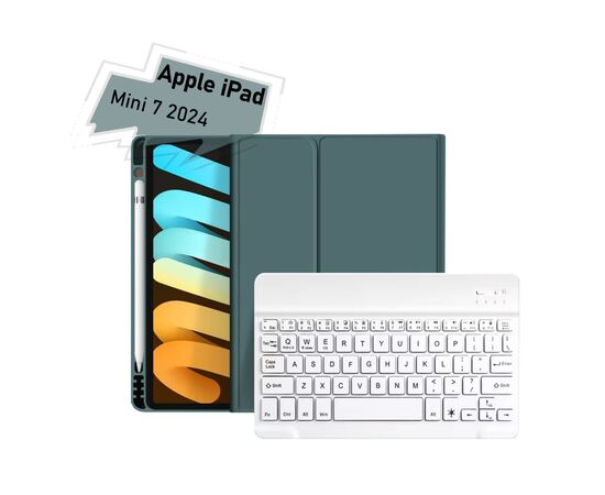 Чохол до планшета BeCover with keyboard Apple iPad Mini 7 2024 Dark Green (712993)