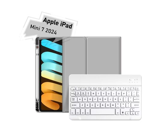 Чехол для планшета BeCover with keyboard Apple iPad Mini 7 2024 Gray (712994)