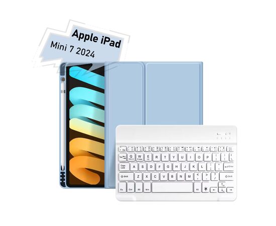 Чохол до планшета BeCover with keyboard Apple iPad Mini 7 2024 Light Blue (712995)